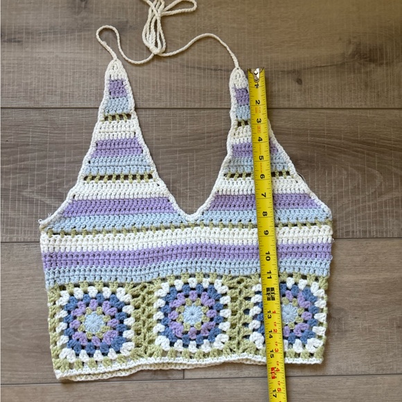 Pretty Garbage Multicolor Crochet Halter Top - Picture 4 of 6